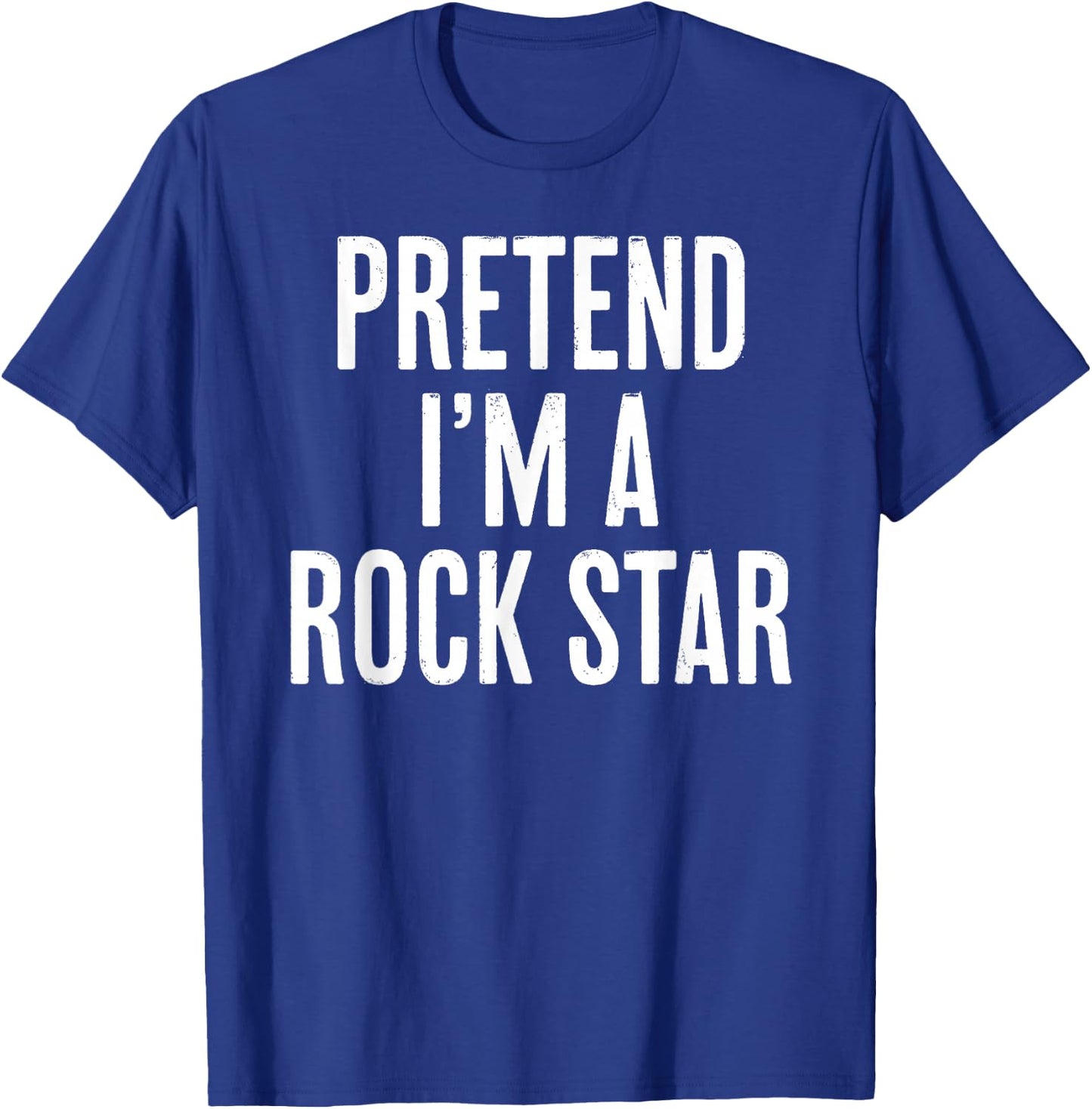 Simple Easy Pretend I'm a Rock Star Halloween Costume T-Shirt - T-Shirt | Royal