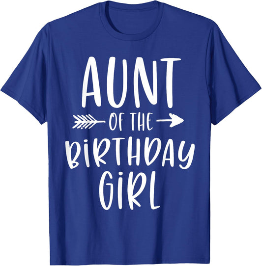 Aunt of the Birthday Girl Aunt and Niece Bday Party T-Shirt - T-Shirt | Royal