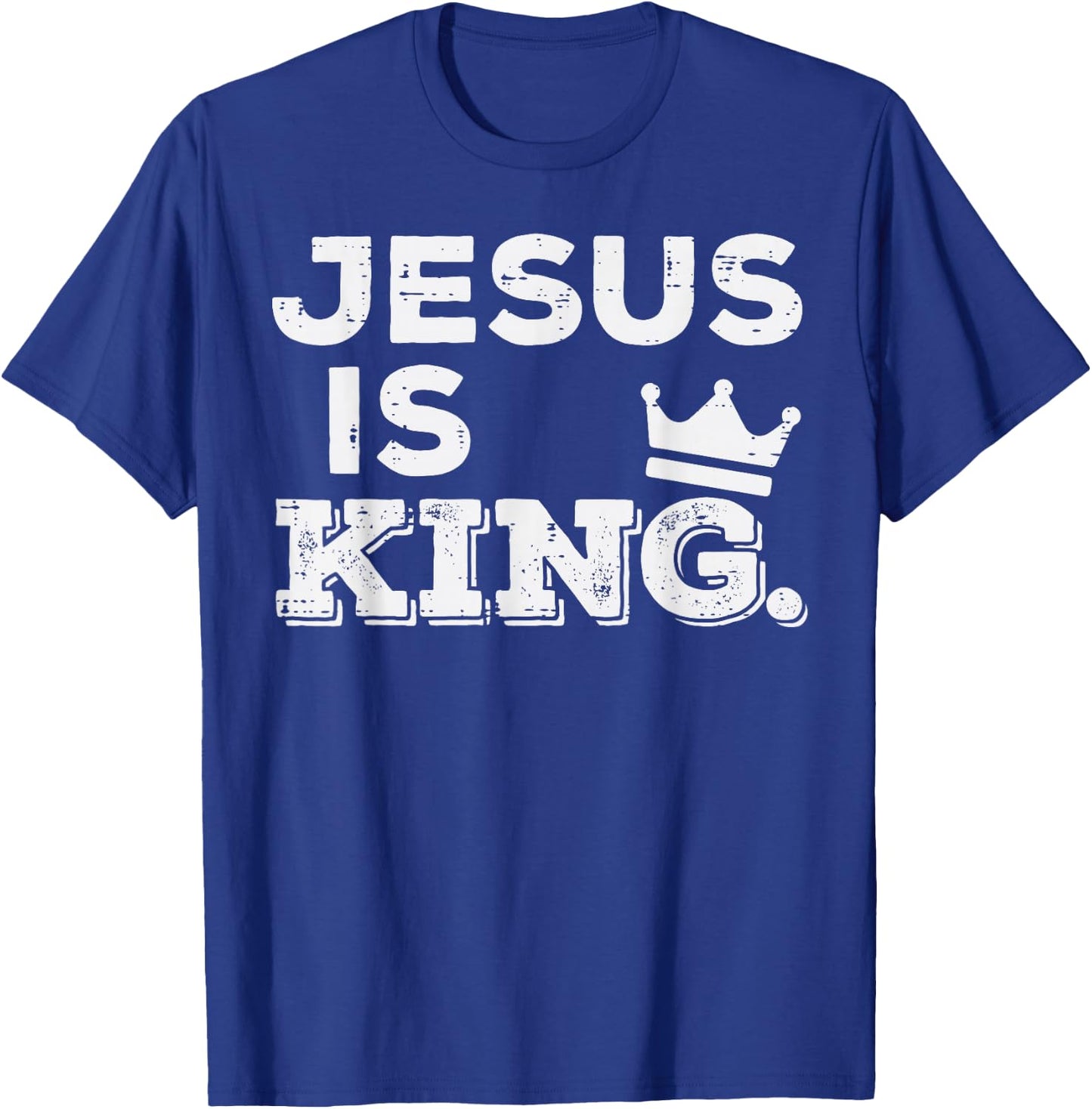 Jesus Is King God Faith Religious Christian Men Women Kids T-Shirt - T-Shirt | Royal