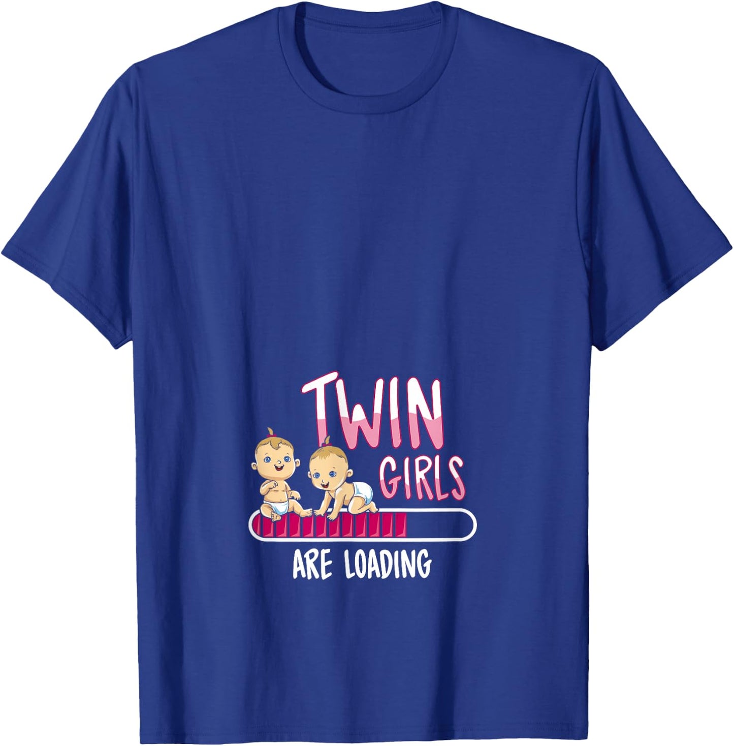 Twin Girls are loading T Shirt Pregnancy Announcement Gift T-Shirt - T-Shirt | Royal