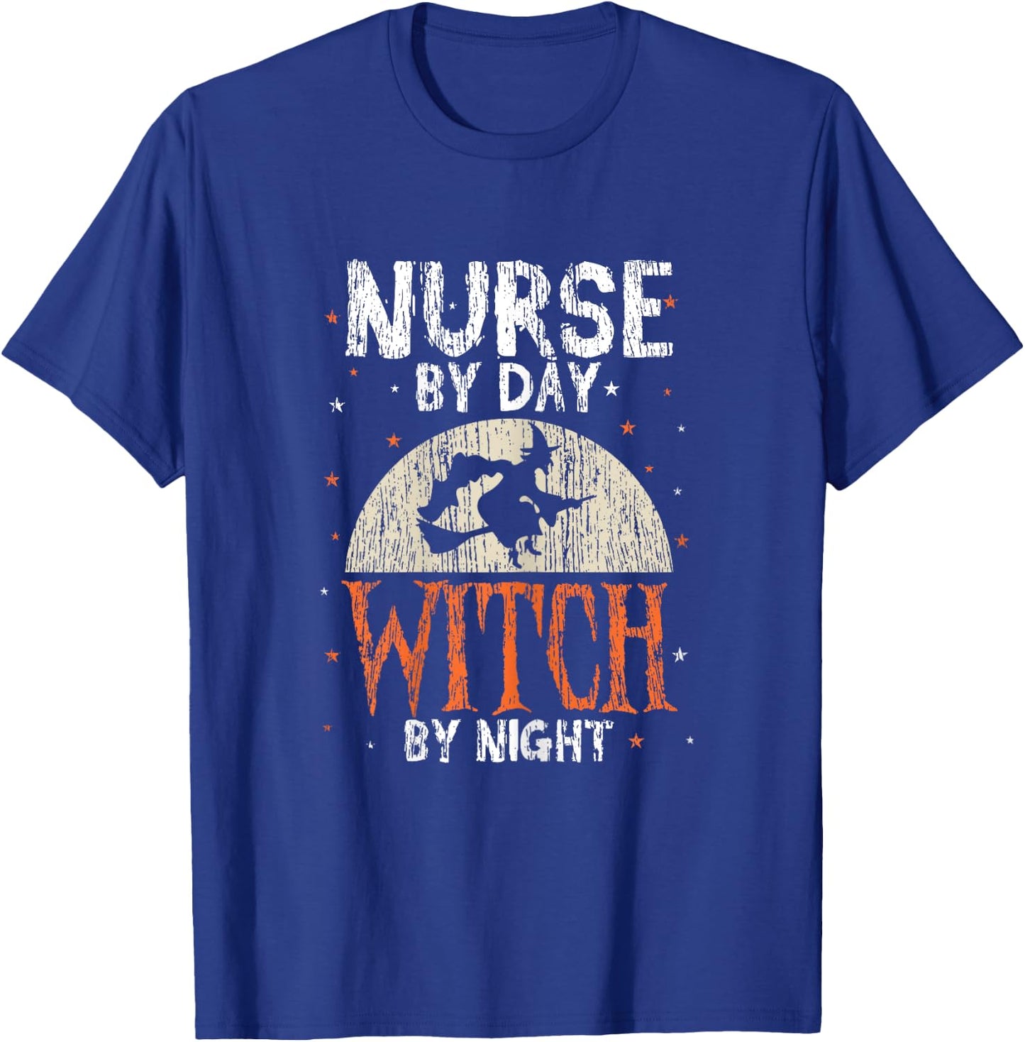 Nurse By Day Witch By Night Halloween Party Outfit T-Shirt - T-Shirt | Royal