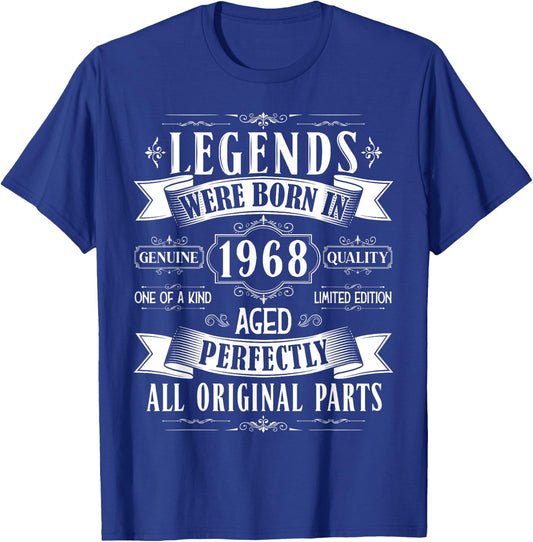 Legends Born In 1968 57th Birthday 57 Years Old Bday Men T-Shirt - T-Shirt | Royal