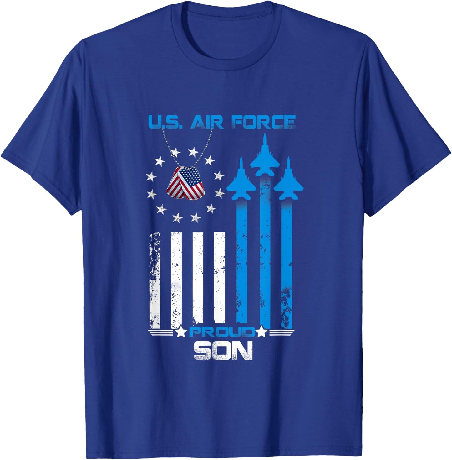 Veterans Day Gift USAF Veteran's Son, Proud Son US Air Force T-Shirt - T-Shirt | Royal