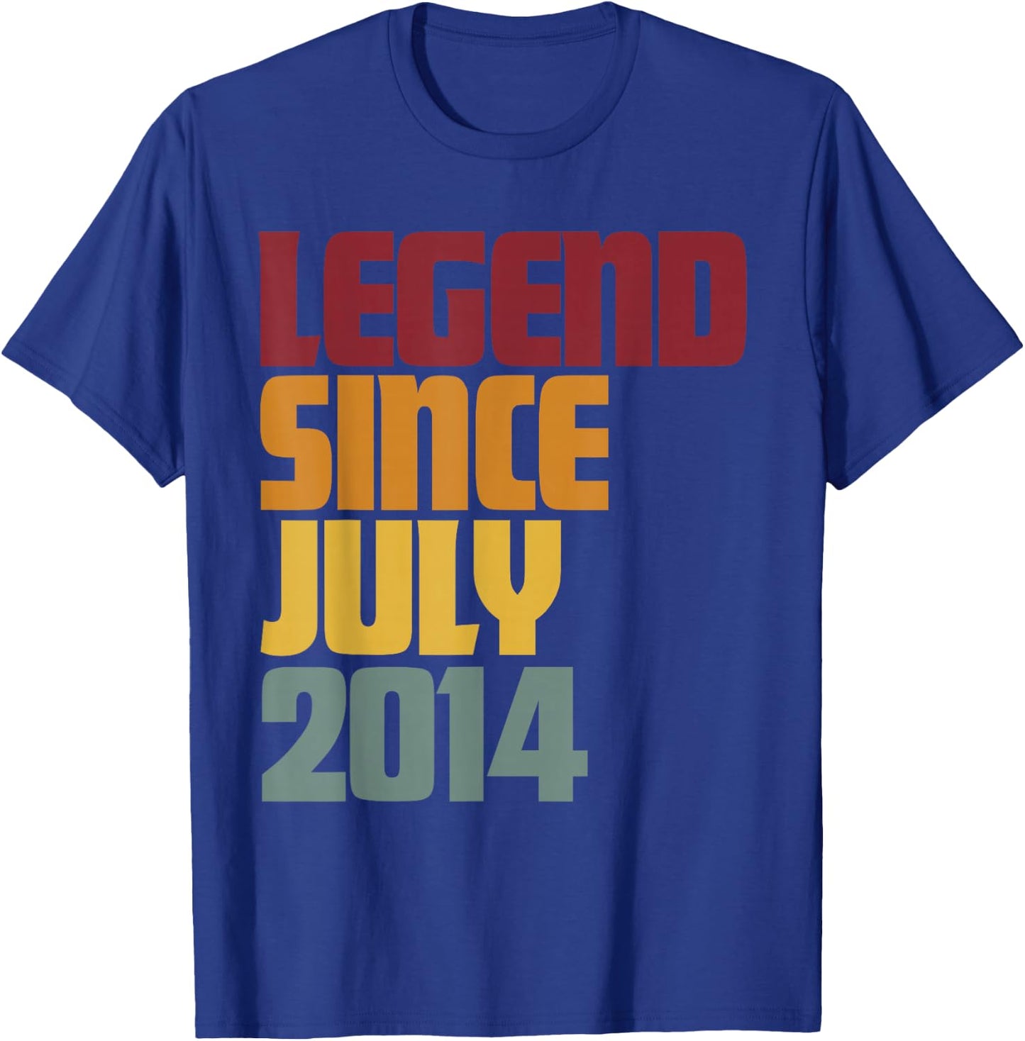Legend Since July 2014 12th Birthday - Vintage T-Shirt - T-Shirt | Royal