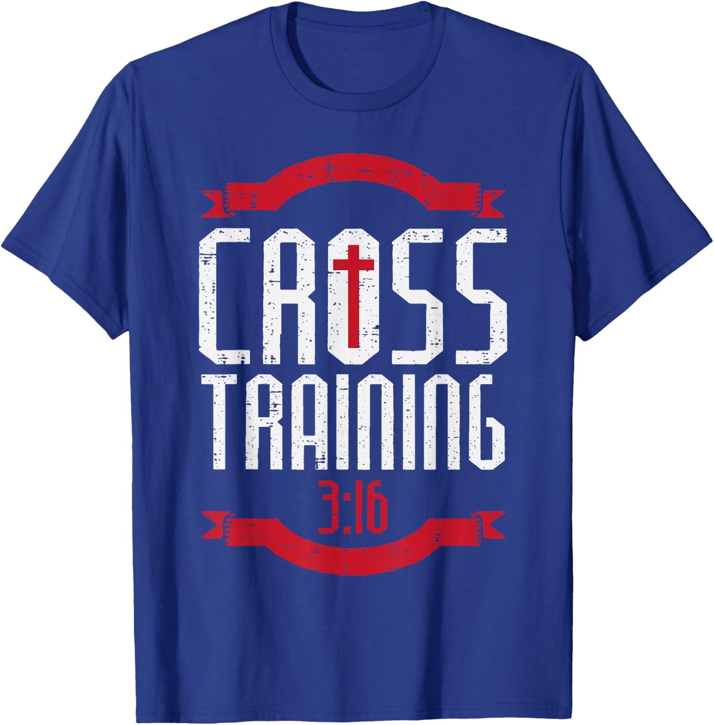 Cross Training 3:16 Workout Fitness Christian Men Women Kids T-Shirt - T-Shirt | Royal