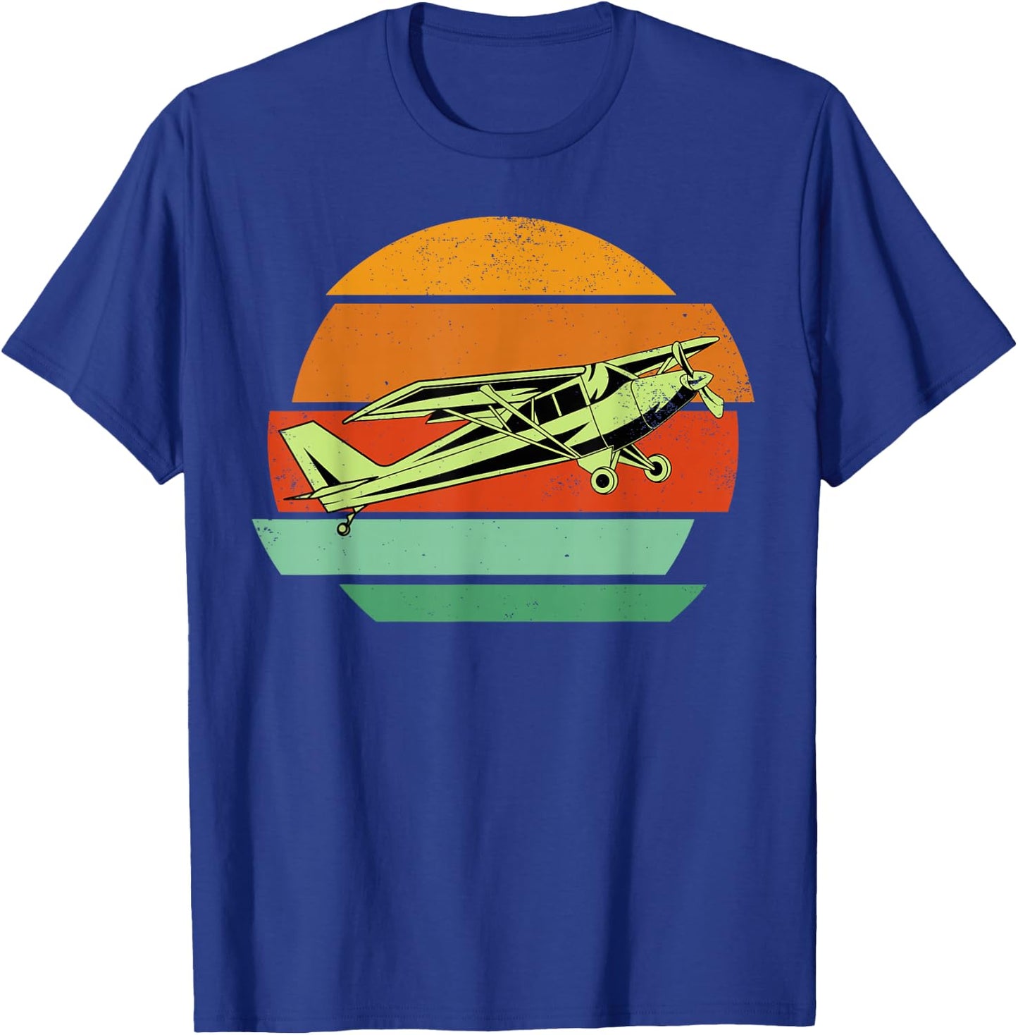 Pilot Vintage Retro Aviator Airman Airwoman Flying Airplane T-Shirt - T-Shirt | Royal