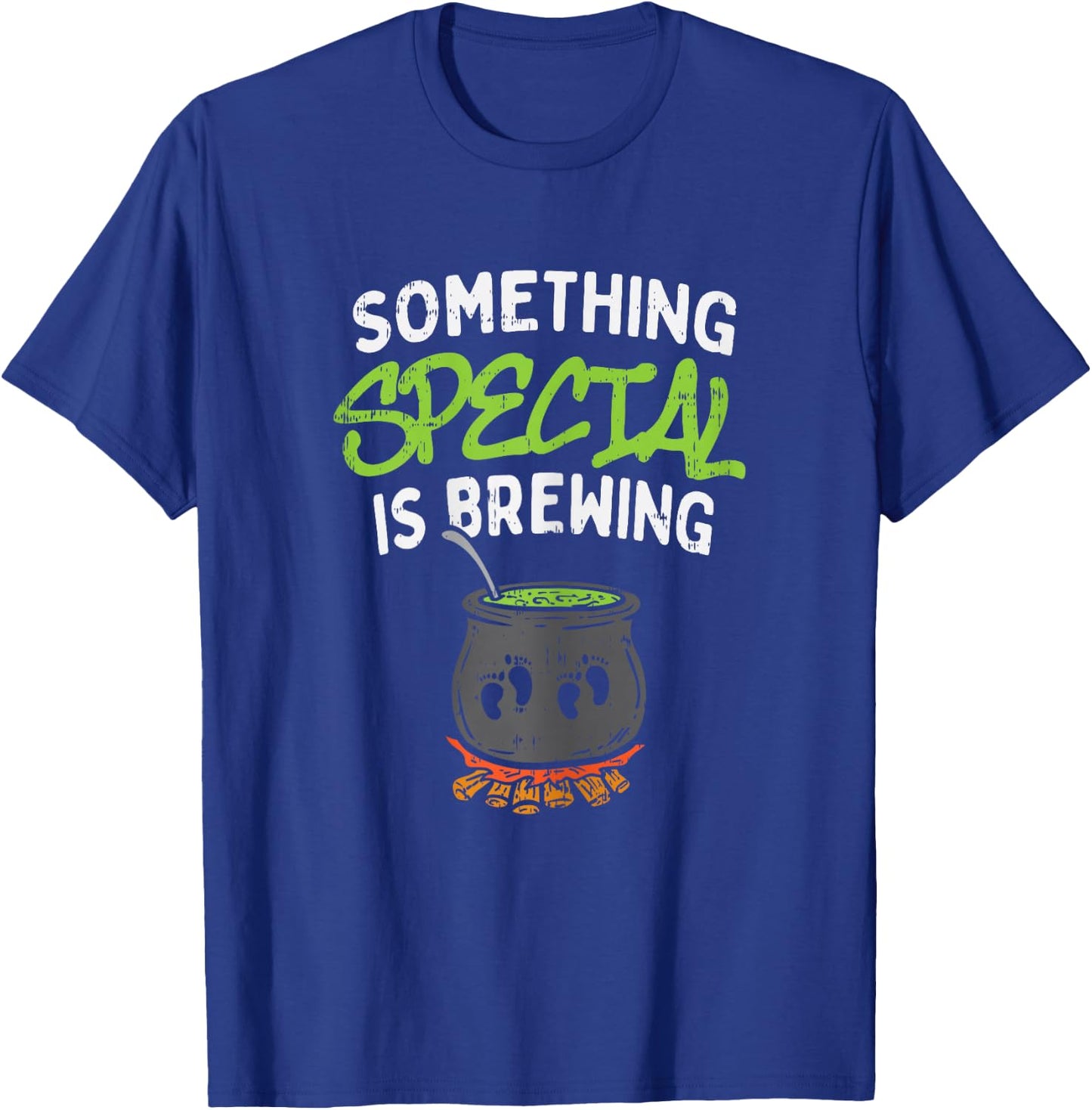 Something Is Brewing Twins Halloween Pregnancy Announcement T-Shirt - T-Shirt | Royal