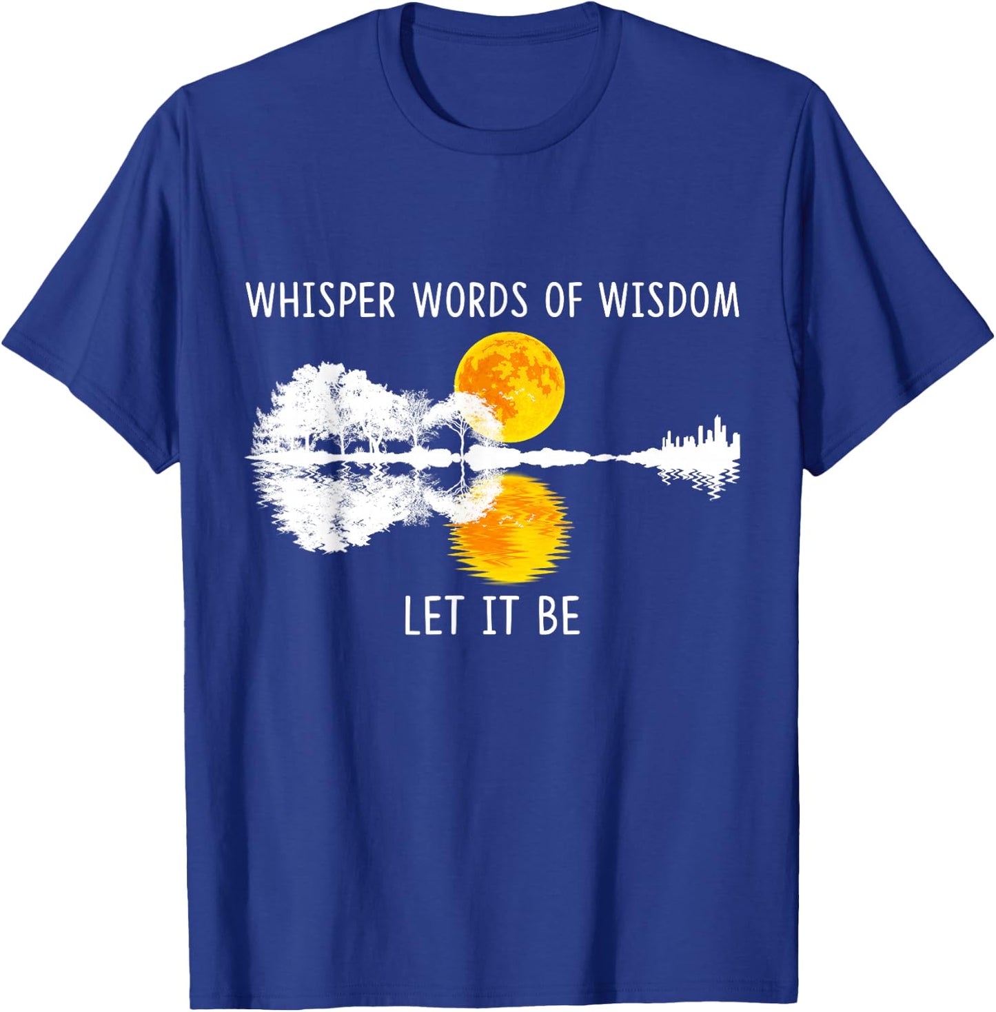 Whisper Words Of Wisdom Let It-Be Guitar Lake Shadow T-Shirt - T-Shirt | Royal