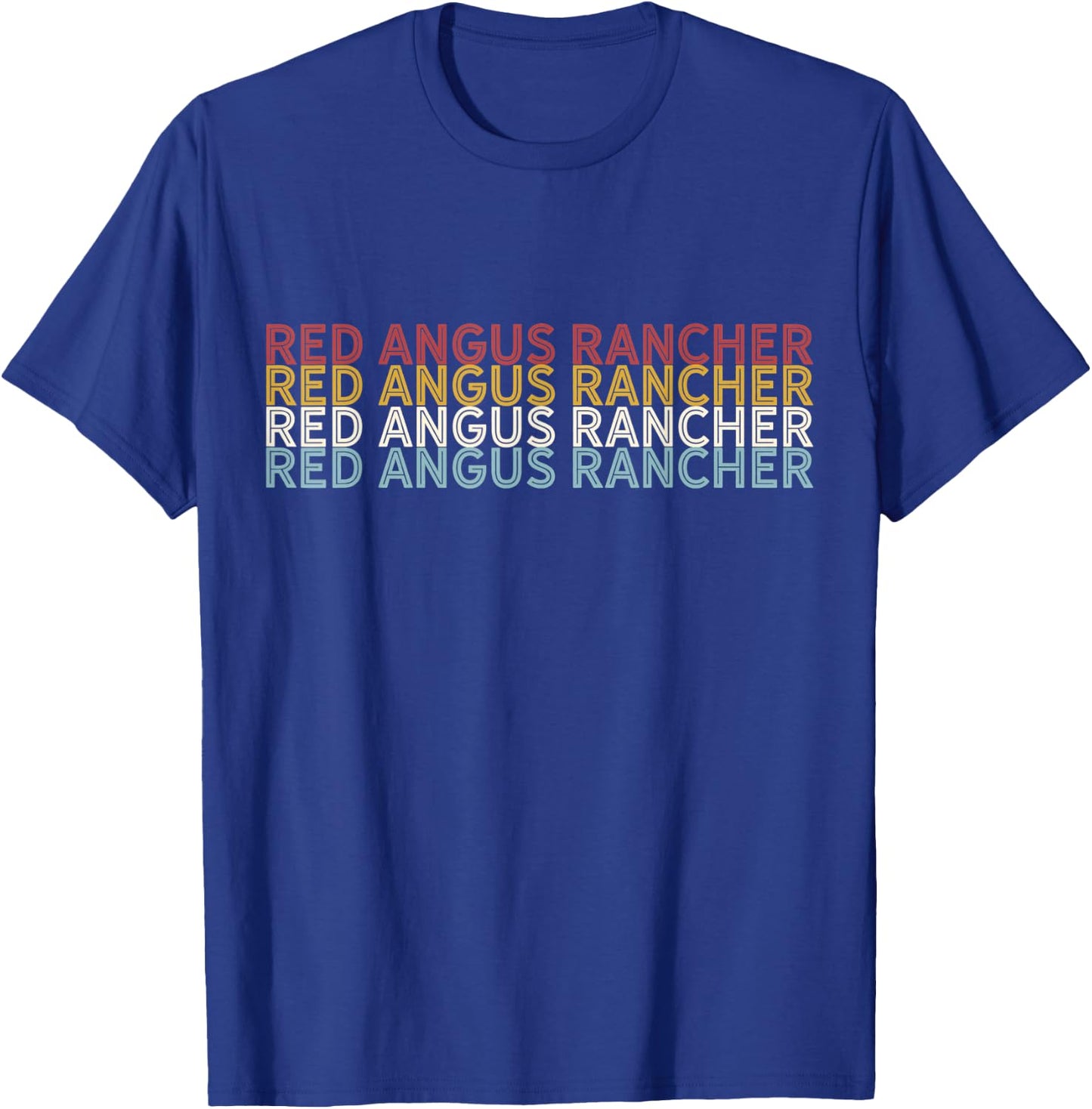 Cattle - Vintage Cow Red Angus Rancher T-Shirt - T-Shirt | Royal