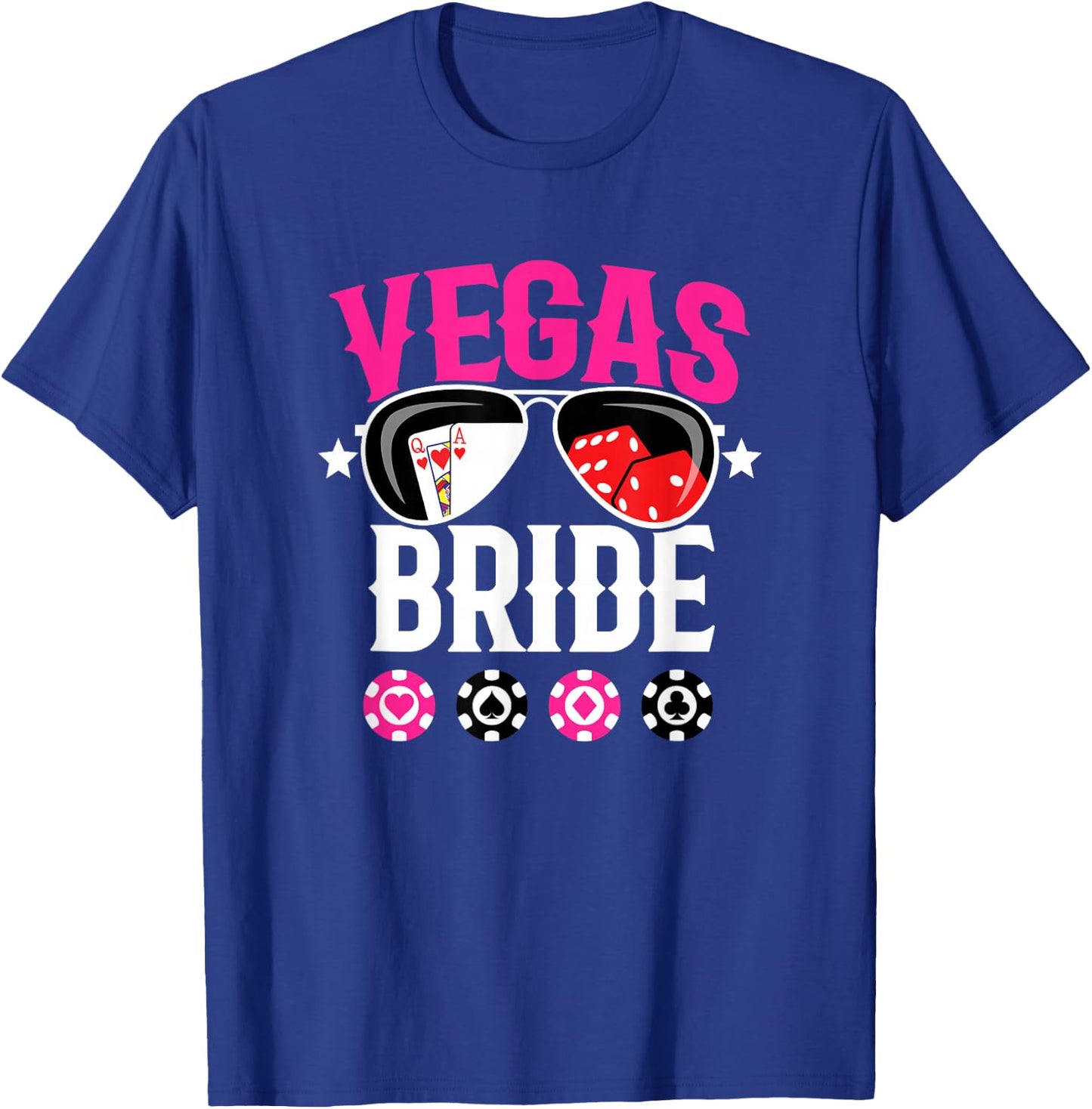 Vegas Wedding Bride - Married in Vegas - Bride Squad T-Shirt - T-Shirt | Royal