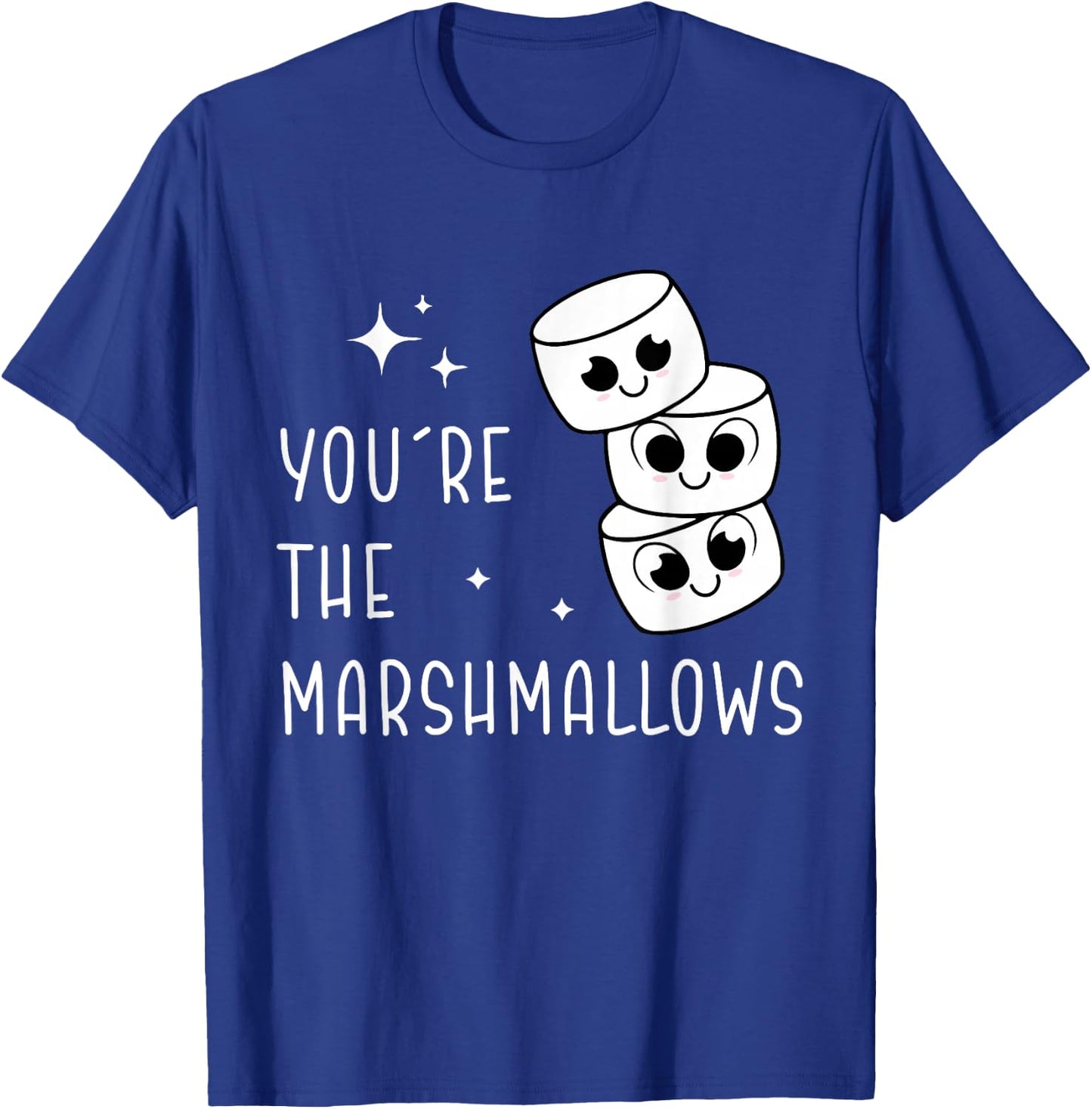 Cute You're the Marshmallows to My Hot Cocoa Couple Matching T-Shirt - T-Shirt | Royal