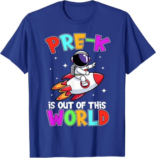 Pre-k Is Out Of This World Outfit, Astronaut Space Teacher Women Kids T-Shirt - T-Shirt | Royal