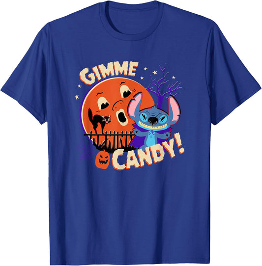 Disney Stitch Gimme Candy Spooky Halloween T-Shirt - T-Shirt | Royal