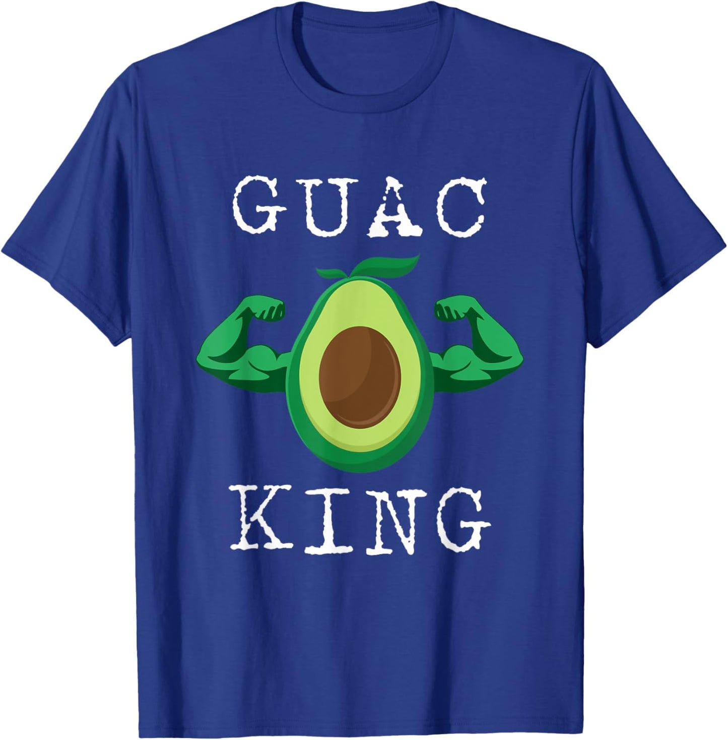 Guac King V4 Funny Avocado T-Shirt - T-Shirt | Royal