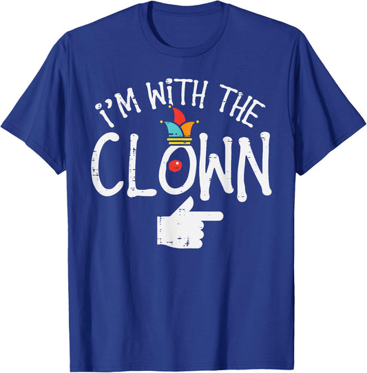 Im With The Clown Matching Halloween Couples Him And Her T-Shirt - T-Shirt | Royal