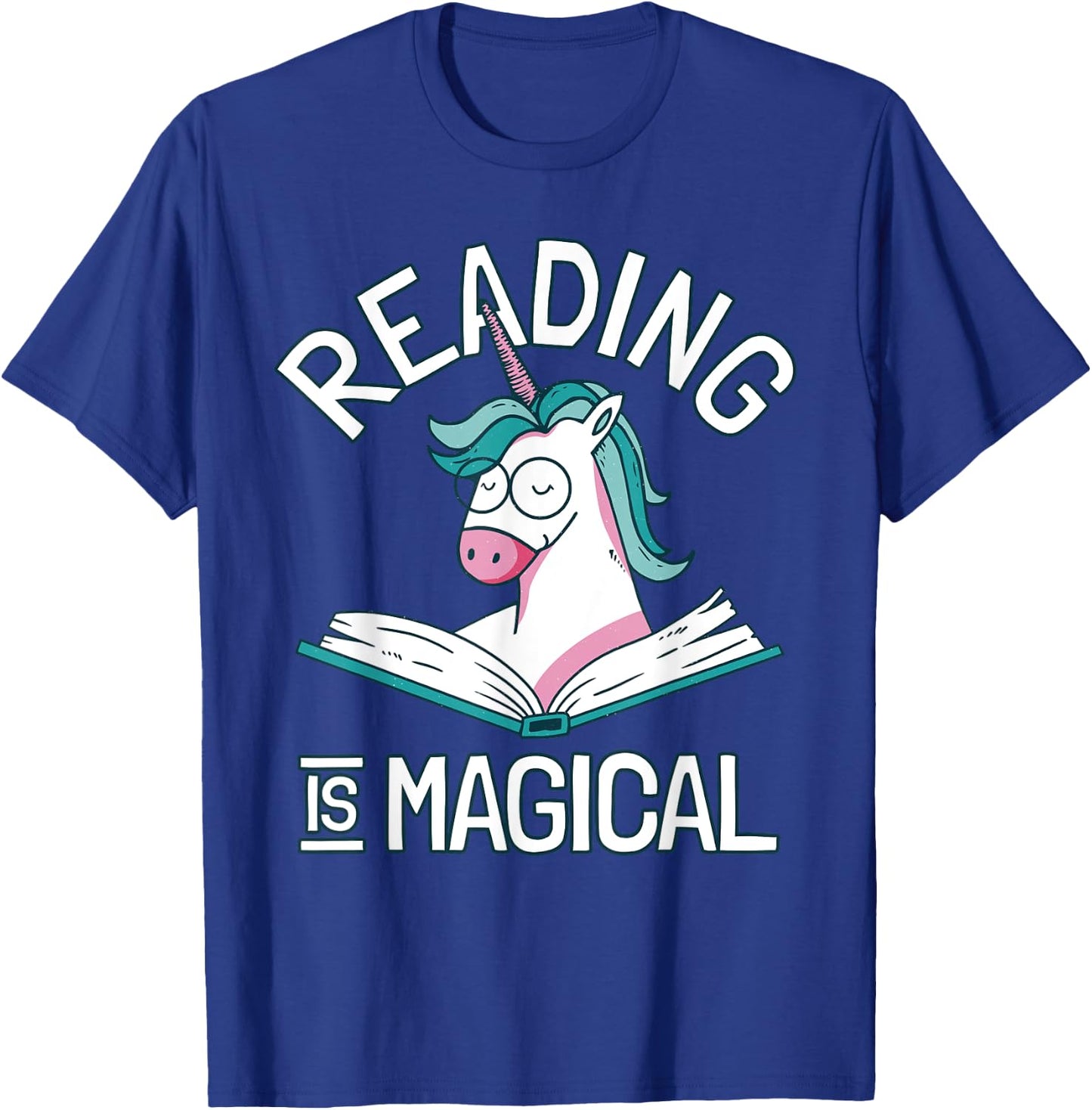 Unicorn Reading Is Magical - Booklover T-Shirt - T-Shirt | Royal