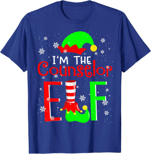 I'm The Counselor ELF Funny Christmas Elf Matching Family T-Shirt - T-Shirt | Royal
