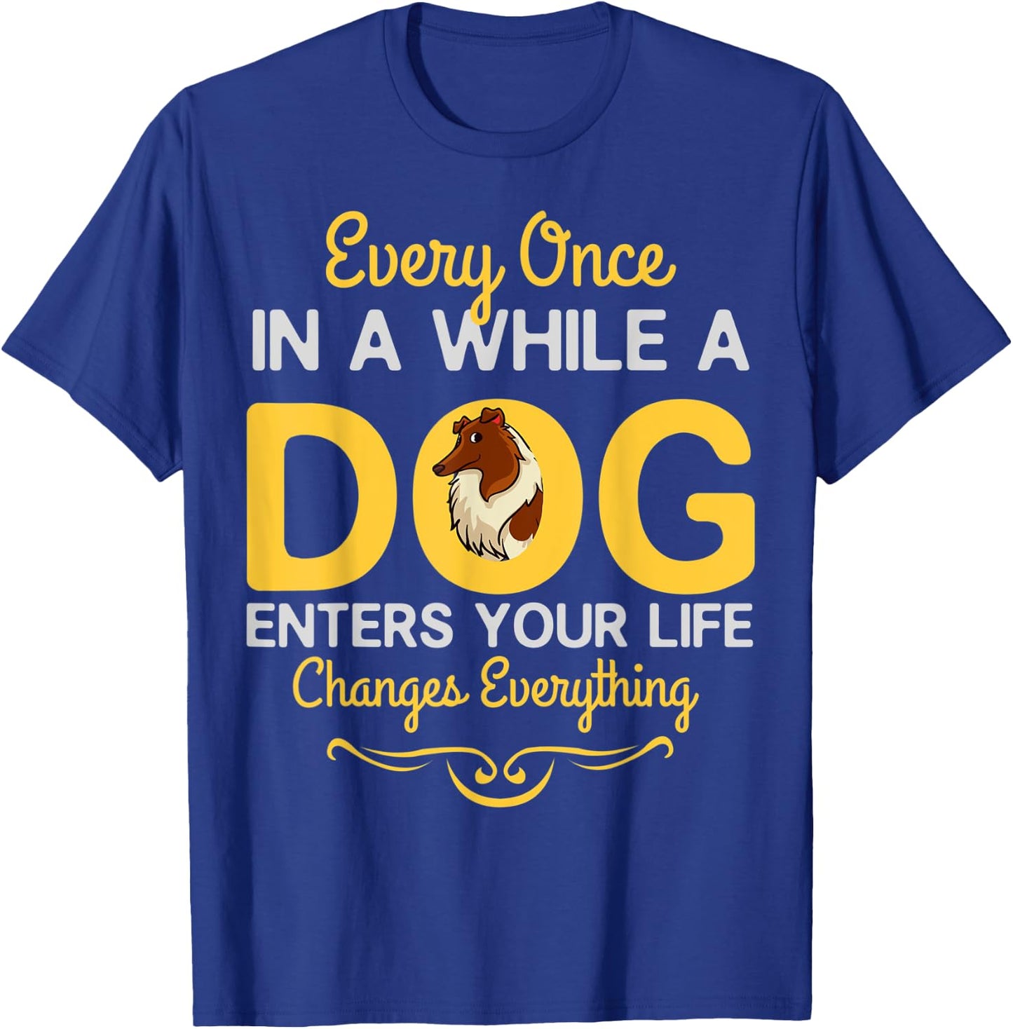 Rough Collie Dog Puppies Owner Lover T-Shirt - T-Shirt | Royal