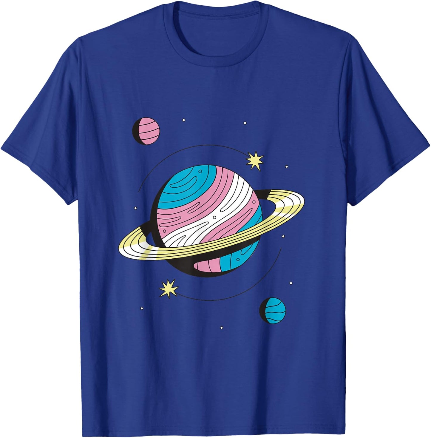 Transgender Outers Space Galaxy Planets Trans Pride T-Shirt - T-Shirt | Royal