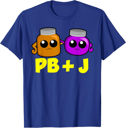 PB+J Cute Peanut Butter & Jelly Matching Costume Set Shirts T-Shirt - T-Shirt | Royal