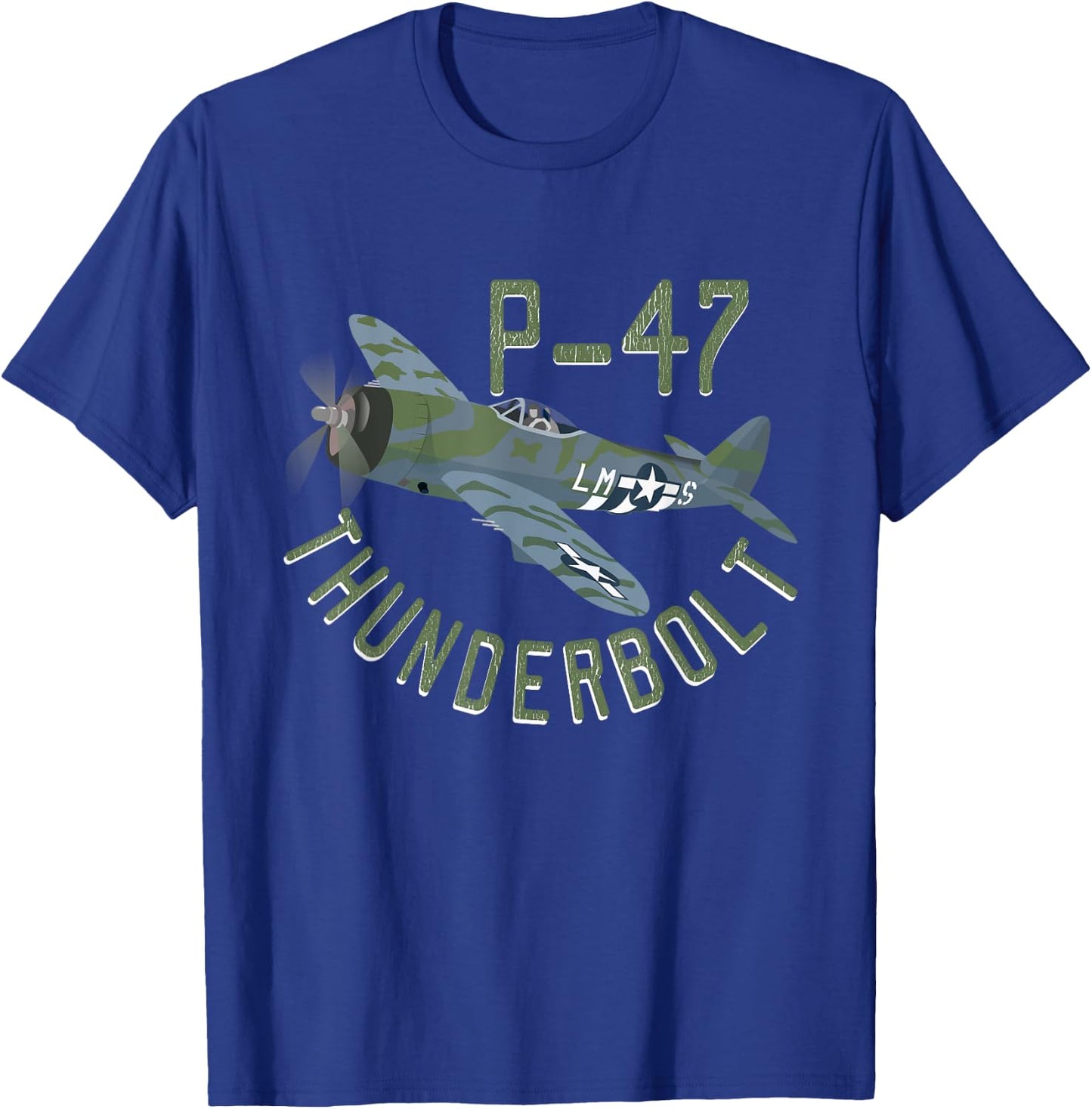 P-47 Thunderbolt Military Vintage Aircraft T-Shirt - T-Shirt | Royal