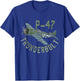 P-47 Thunderbolt Military Vintage Aircraft T-Shirt - T-Shirt | Royal