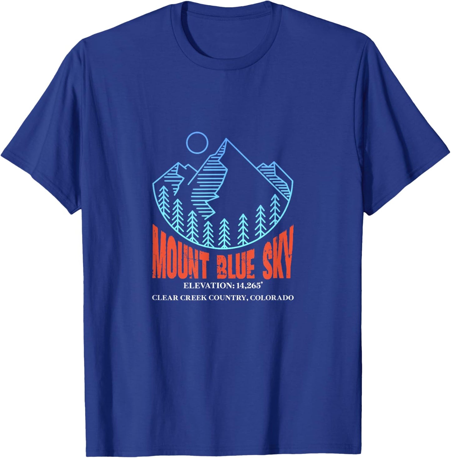 Mount Blue Sky Colorado Ski Mountain Skiing Skier T-Shirt - T-Shirt | Royal