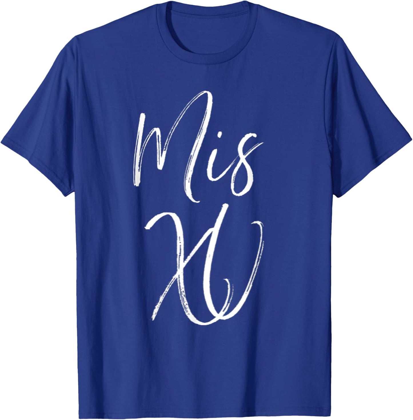 Camisa de Quinceanera Mis Quince 15th XV Fancy Script Text T-Shirt - T-Shirt | Royal