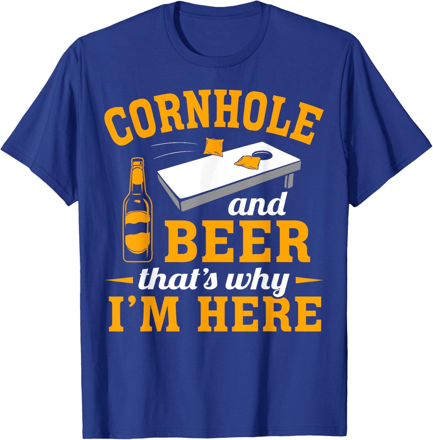 Cornhole And Beer Cornhole Player Funny Cornhole Team T-Shirt - T-Shirt | Royal
