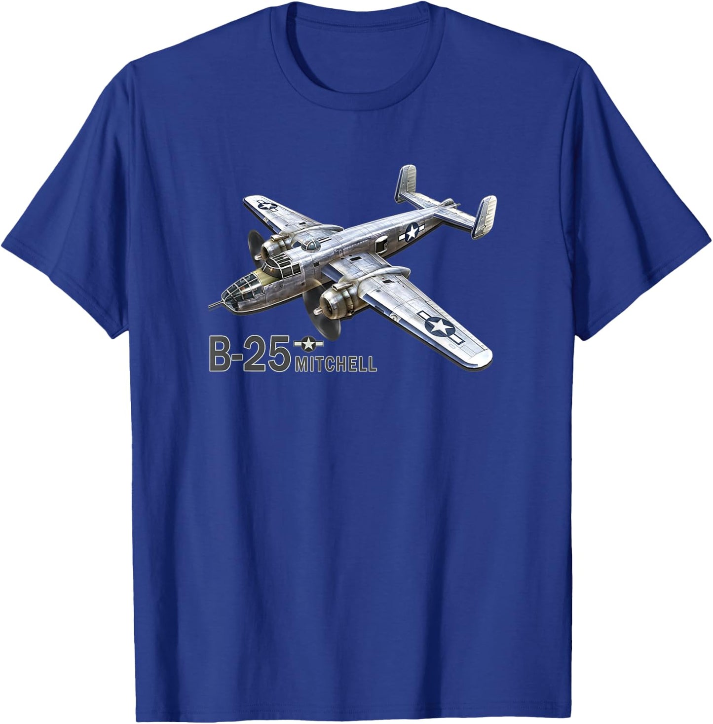 B-25 Bomber WW2 Aeroplane T-Shirt - T-Shirt | Royal