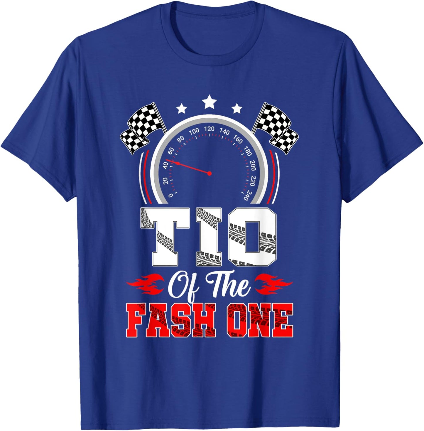 Tio Of The Fast One 1St Birthday Racing Car Family T-Shirt - T-Shirt | Royal