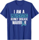 Polycystic Kidney Disease Warrior PKD Teal Ribbon Awareness T-Shirt - T-Shirt | Royal