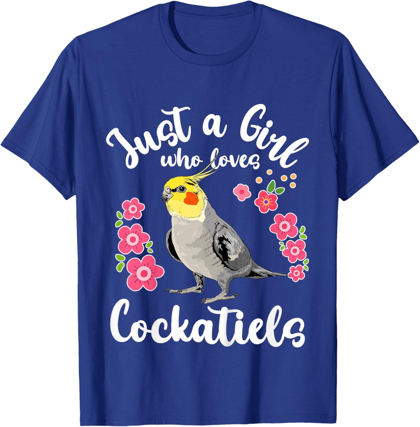 Kids Cockatiel Just a Girl Who Loves Cockatiels T-Shirt - T-Shirt | Royal