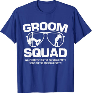Groom Squad | Bucks Groom Groomsmen | Bachelor Party T-Shirt - T-Shirt | Royal