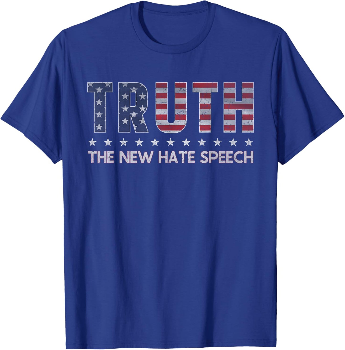 Truth The New Hate Speech Political Correctness USA Flag T-Shirt - T-Shirt | Royal