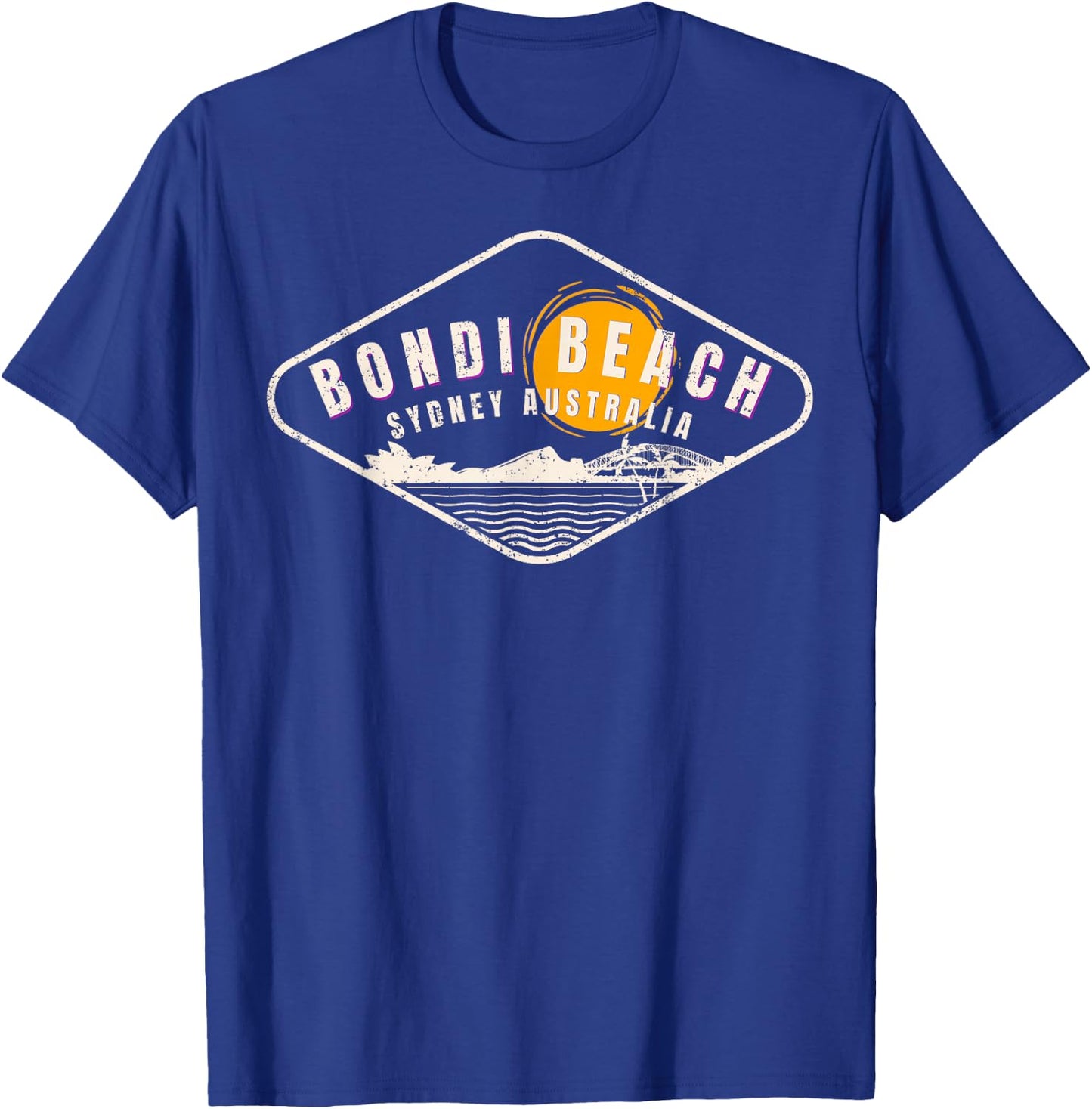 Bondi Beach Retro Distressed Women Kids T-Shirt - T-Shirt | Royal