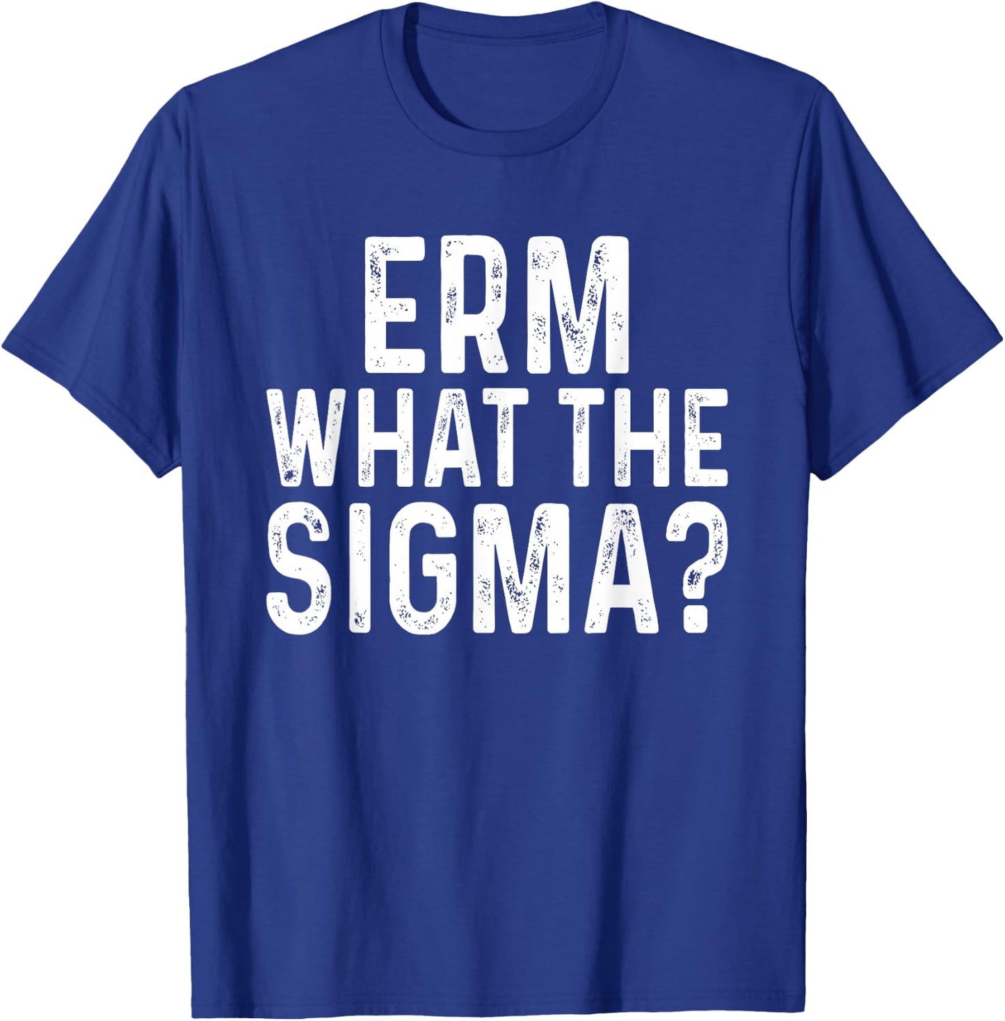 Erm What The Sigma Funny Meme Brainrot Nerd Humor T-Shirt - T-Shirt | Royal