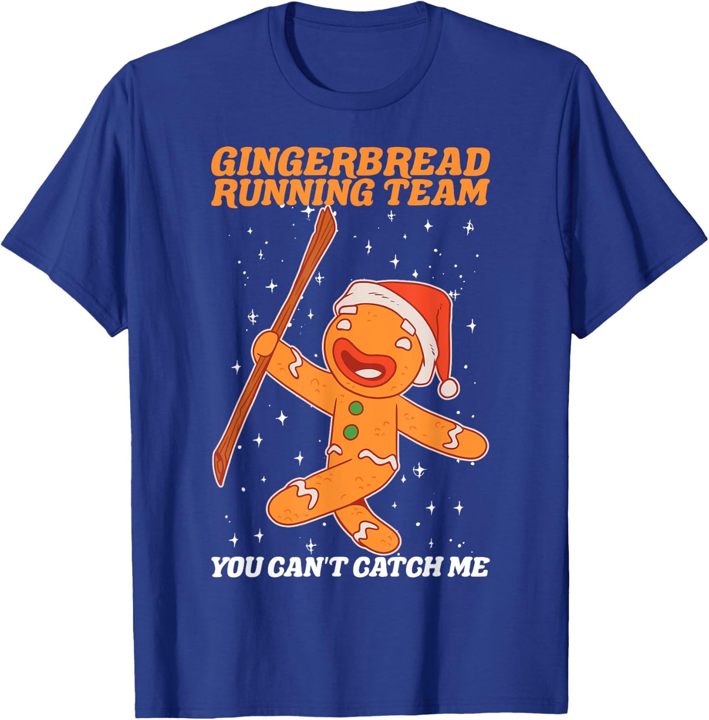 Gingerbread Running Team Christmas Cookie Funny Baking Xmas T-Shirt - T-Shirt | Royal