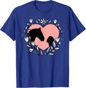 Pretty Horse and Heart for Girls and Women Who Love Horses T-Shirt - T-Shirt | Royal