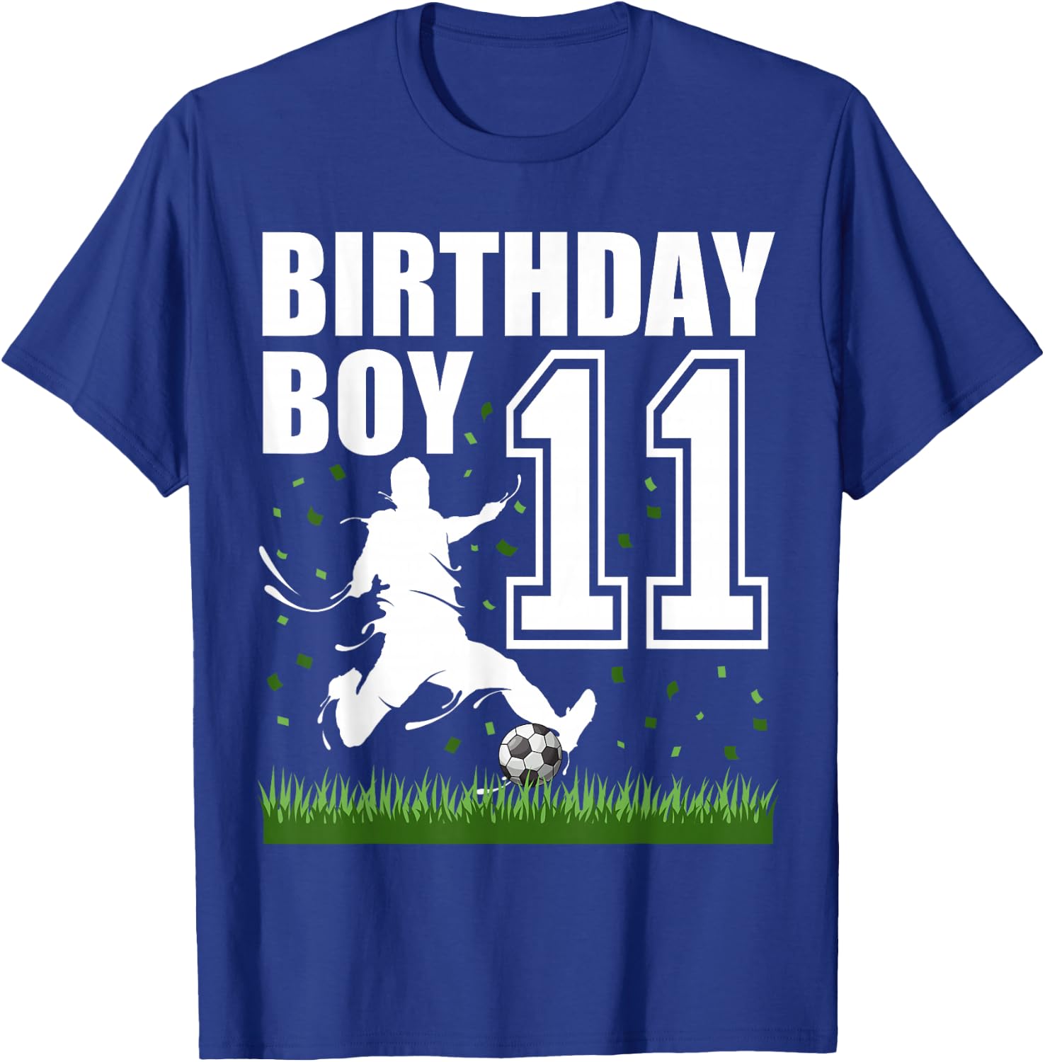 11 Year Old Soccer Birthday Party Theme 11th Gift Boy T-Shirt - T-Shirt | Royal