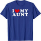 I Love My Aunt, I Heart My Aunt T-Shirt - T-Shirt | Royal