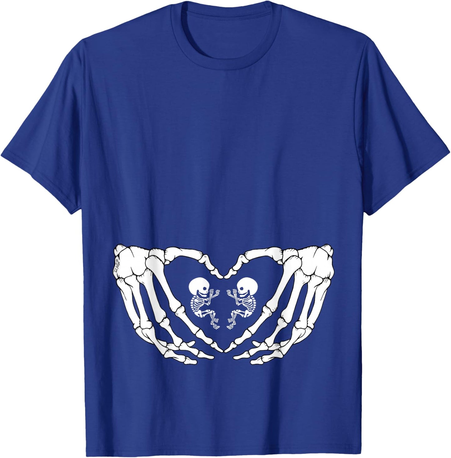 Halloween XRay Pregnancy tops Expecting Twins Babies T-Shirt - T-Shirt | Royal
