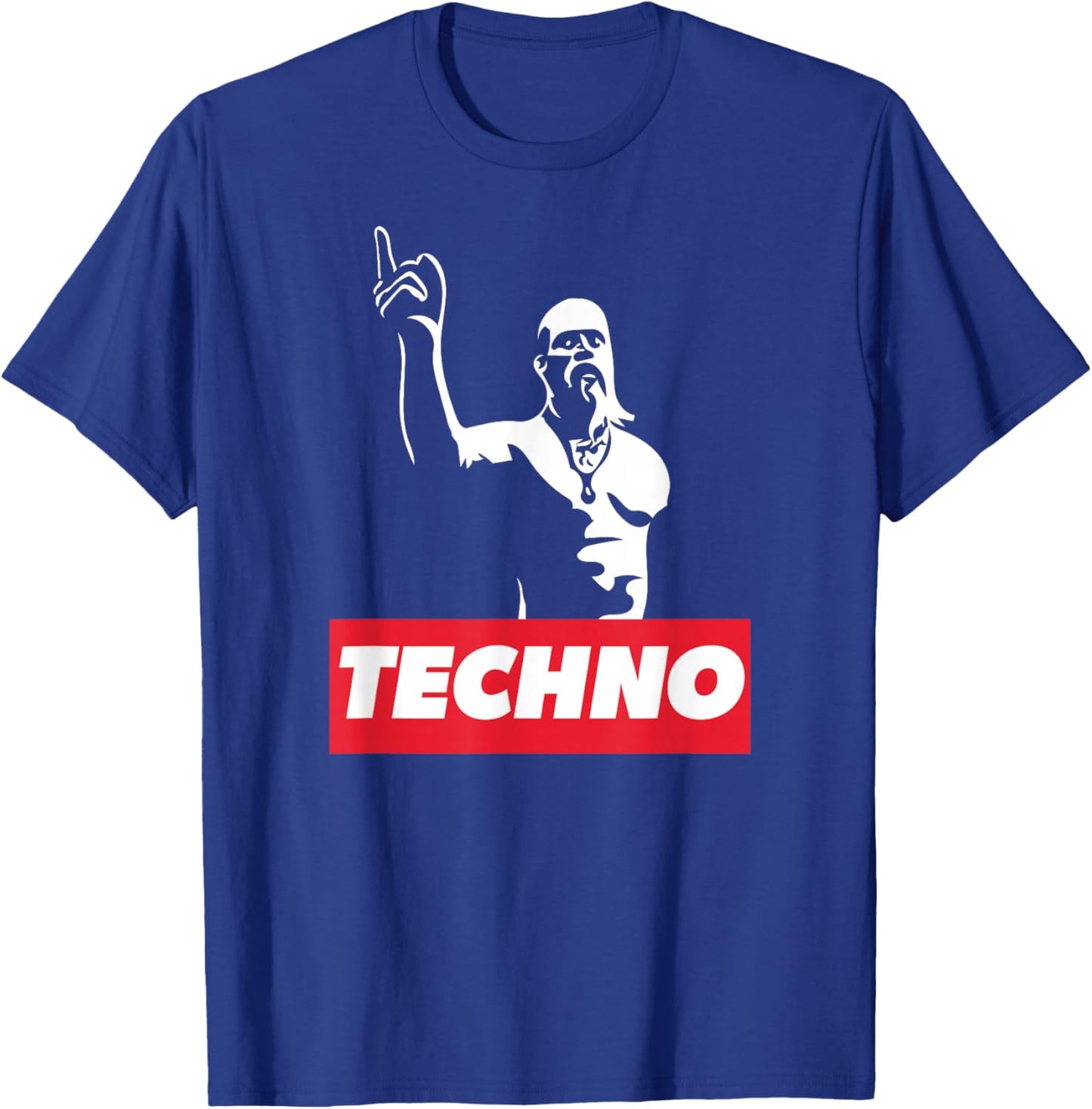 Techno Viking partygoer, rave gift, hard acid trance music T-Shirt - T-Shirt | Royal
