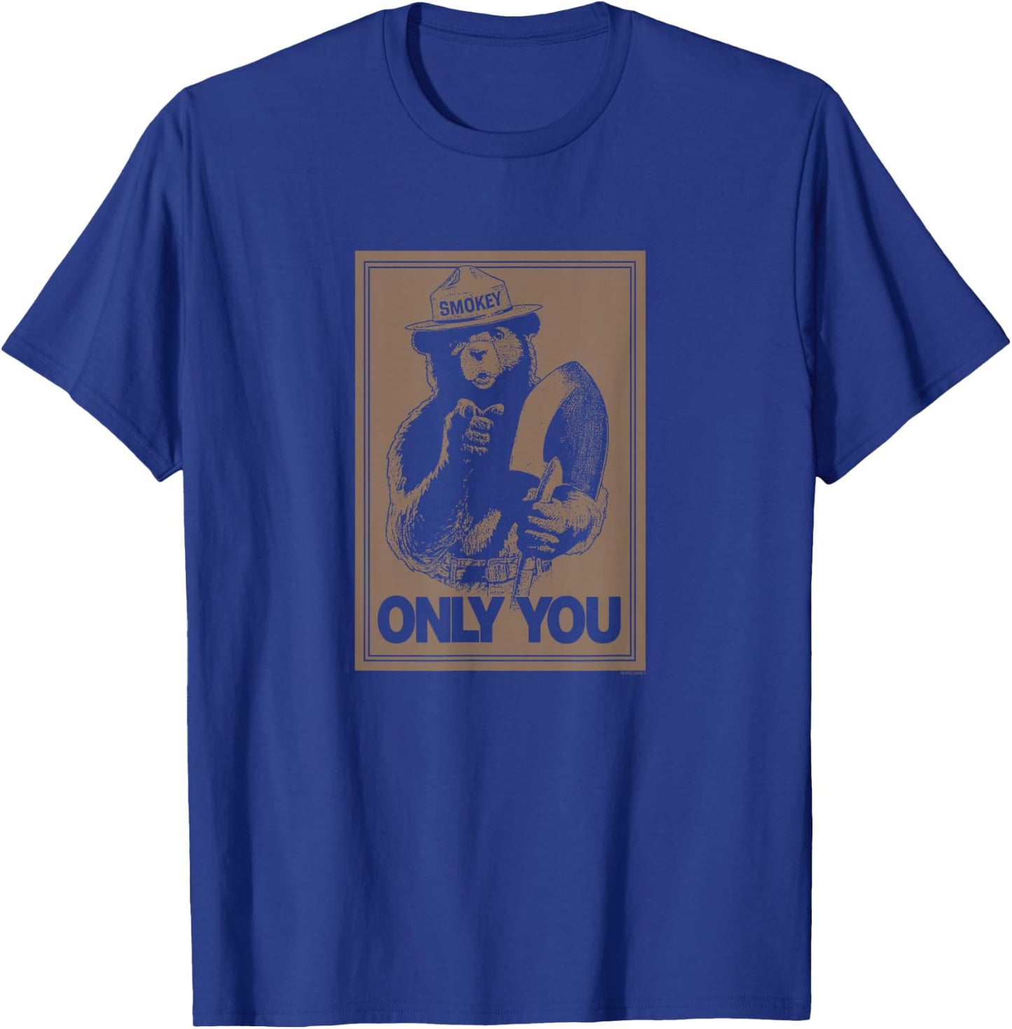 Smokey Bear Only You Poster Brown Vintage USA PSA T-Shirt - T-Shirt | Royal