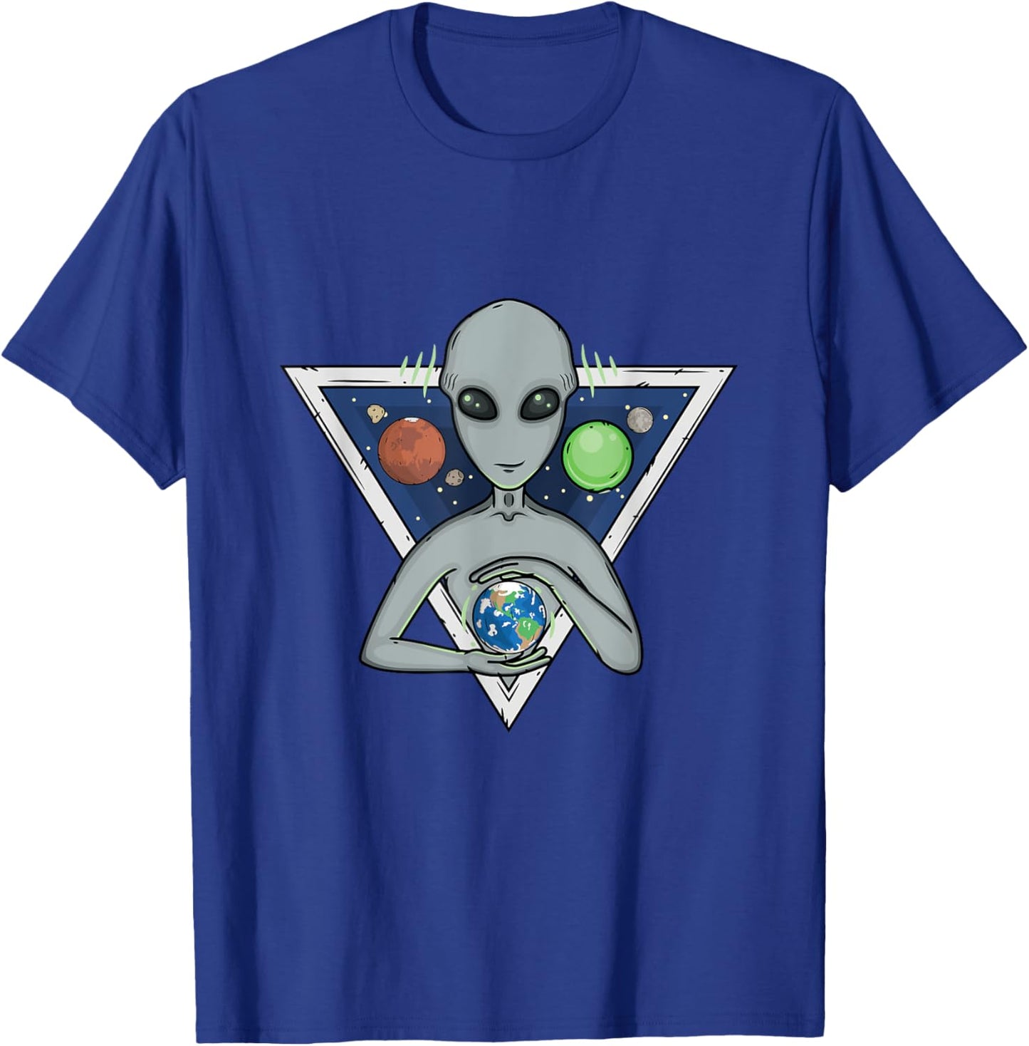 Alien World Save Earth People Planet Love Alien Gift T-Shirt - T-Shirt | Royal