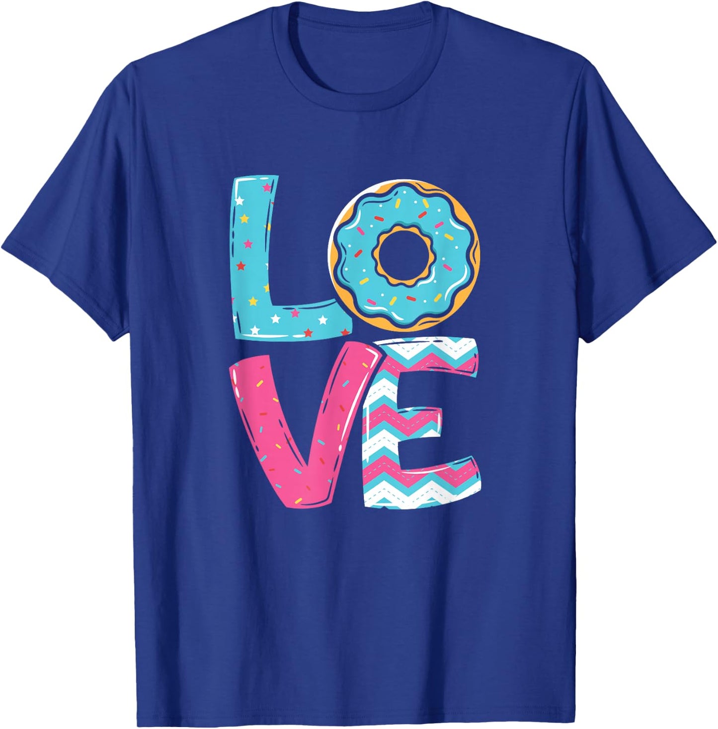 Donut Sprinkles Doughnut Fried Dough Sweet Snack Dessert T-Shirt - T-Shirt | Royal
