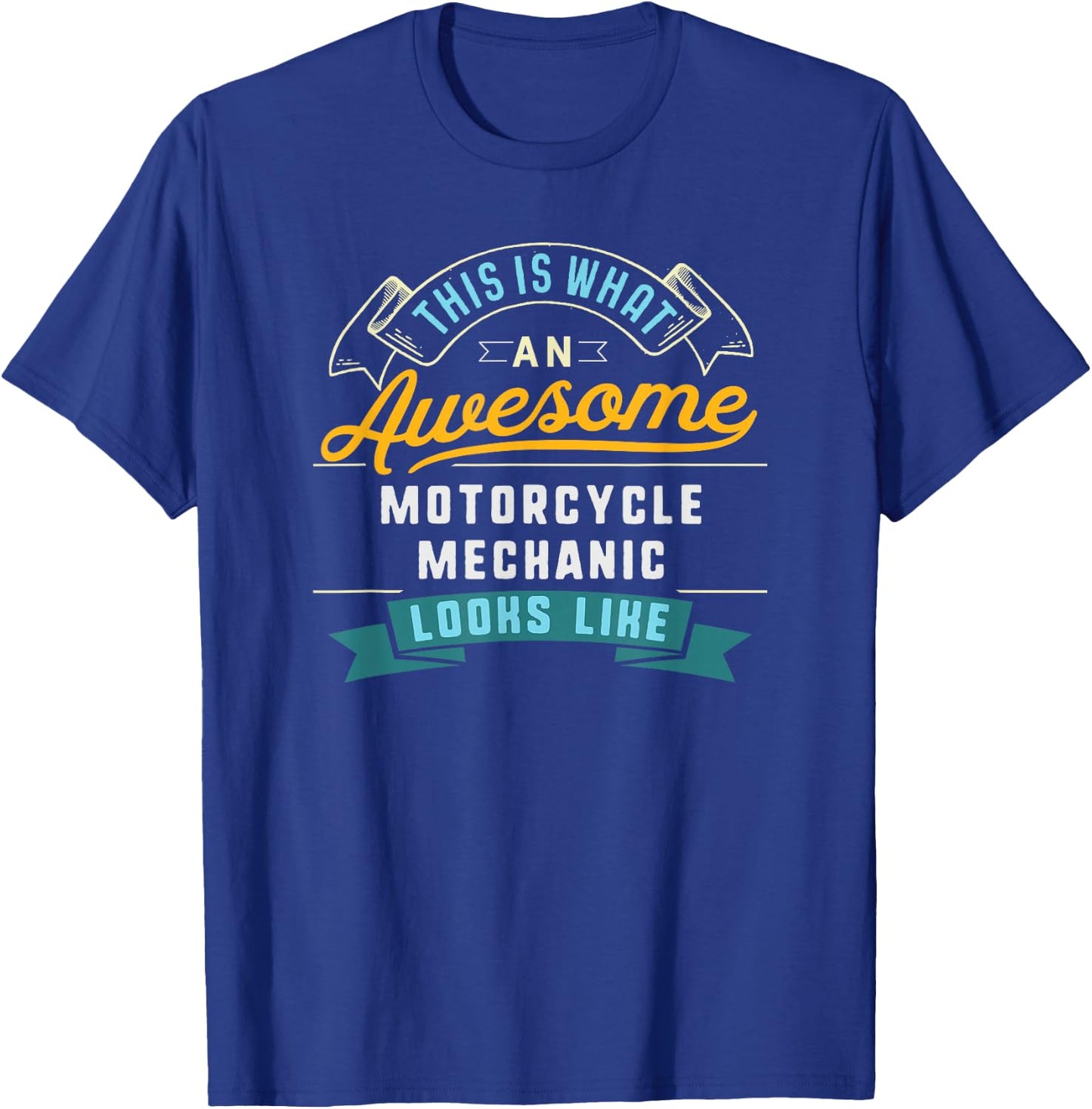 Funny Motorcycle Mechanic Shirt Awesome Job Occupation T-Shirt - T-Shirt | Royal