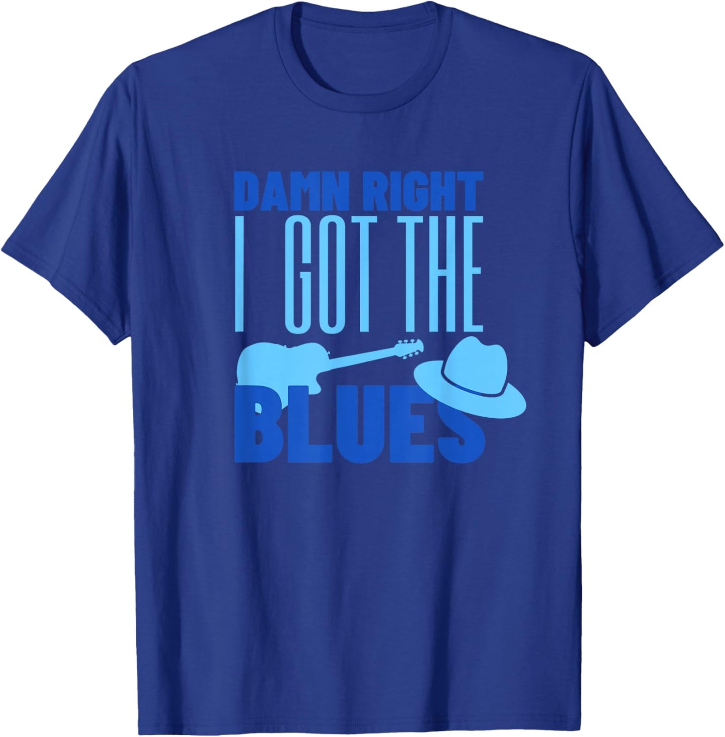 Damn Right I Got The Blues - Guitar T-Shirt - T-Shirt | Royal