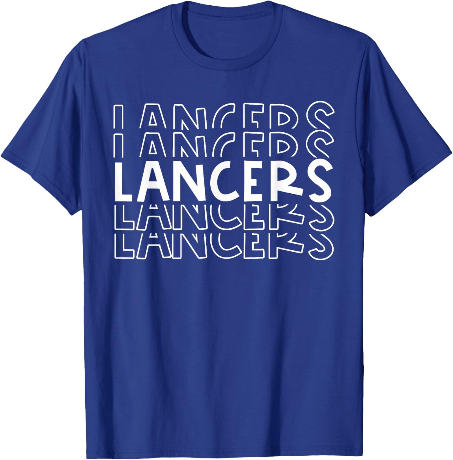 Lancers School Sports Team Mascot Town Go College Athlete T-Shirt - T-Shirt | Royal