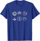 Cockpit 6 Dials Flight Simulator Pilot Aeroplane T-Shirt - T-Shirt | Royal